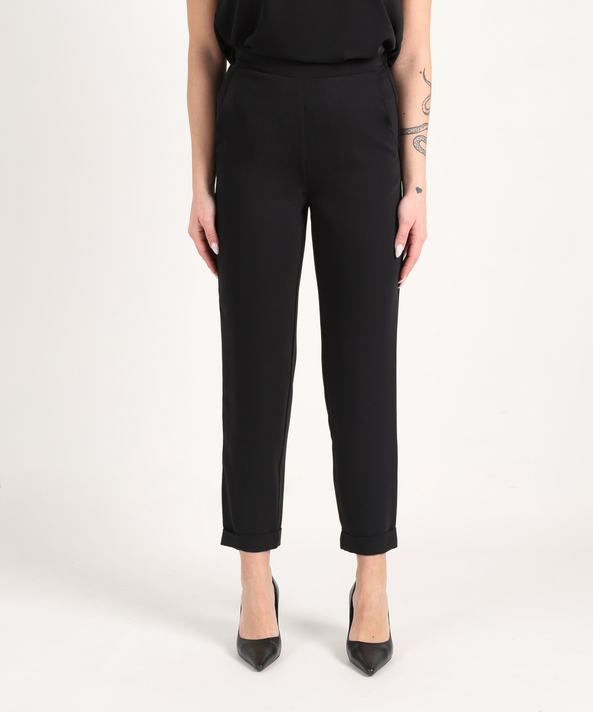 MAIDA MILA Pantalone con risvolto