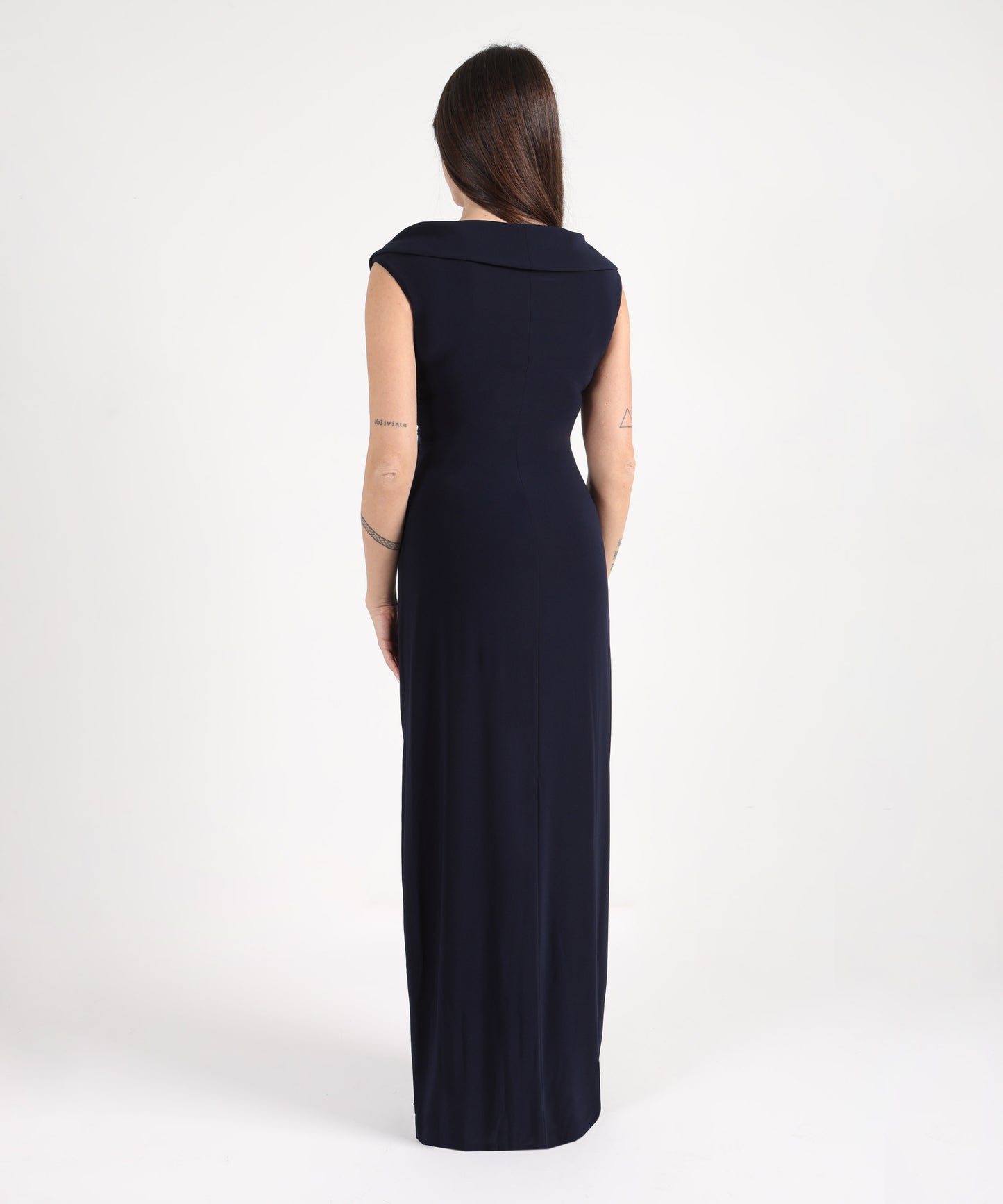 LAUREN RALPH LAUREN Abito lungo elasticizzato con spalle scoperte