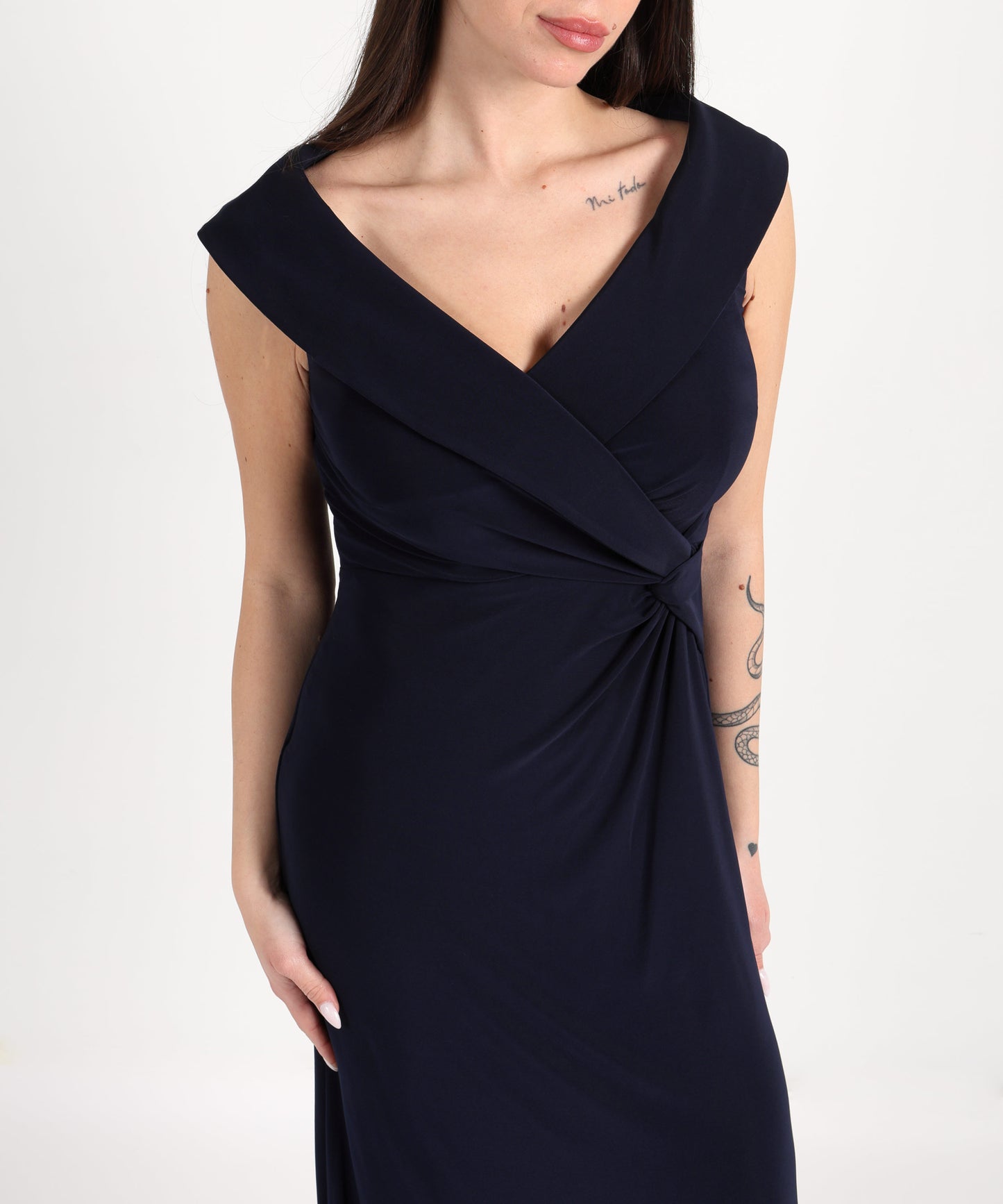 LAUREN RALPH LAUREN Abito lungo elasticizzato con spalle scoperte