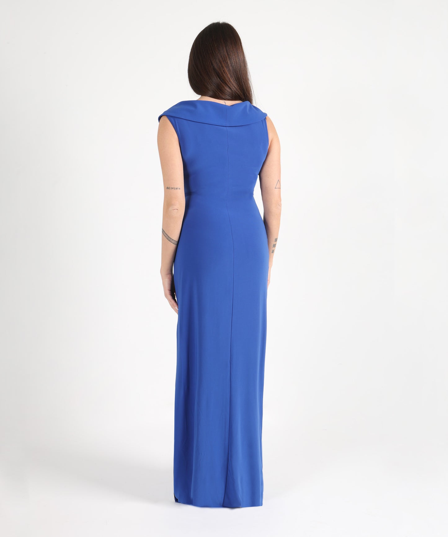 LAUREN RALPH LAUREN Abito lungo elasticizzato con spalle scoperte
