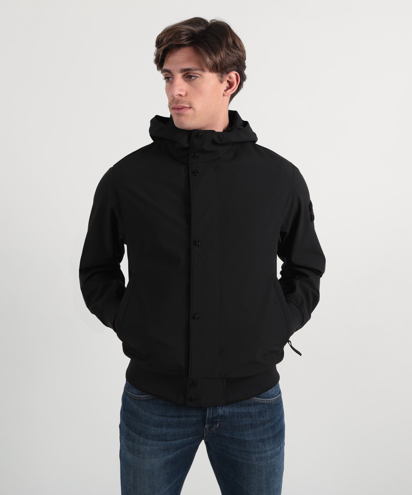 STONE ISLAND Giacca con cappuccio resistente al vento e all'acqua