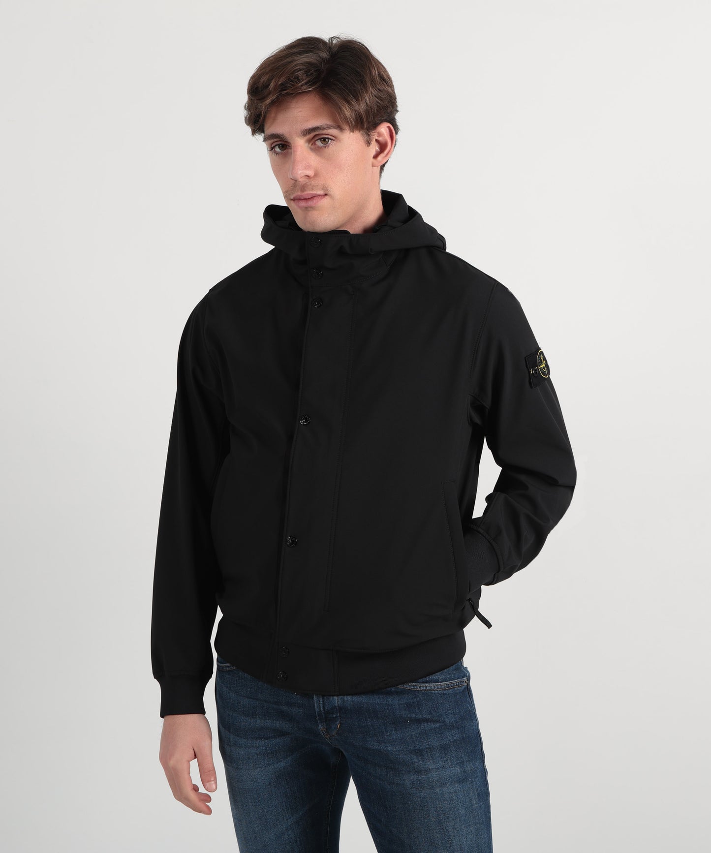 STONE ISLAND Giacca con cappuccio resistente al vento e all'acqua