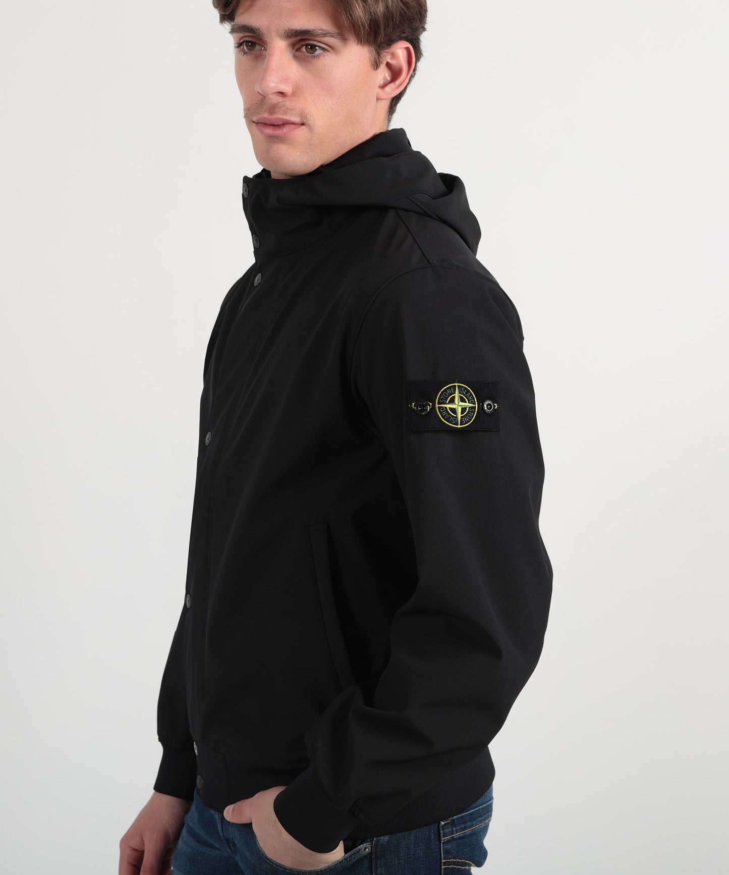 STONE ISLAND Giacca con cappuccio resistente al vento e all'acqua