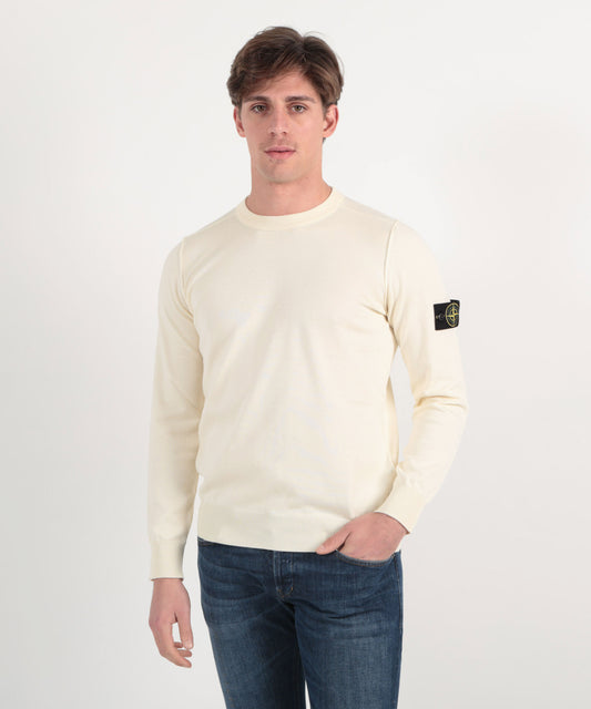 STONE ISLAND Maglia girocollo con dettaglio piccolo rotolo