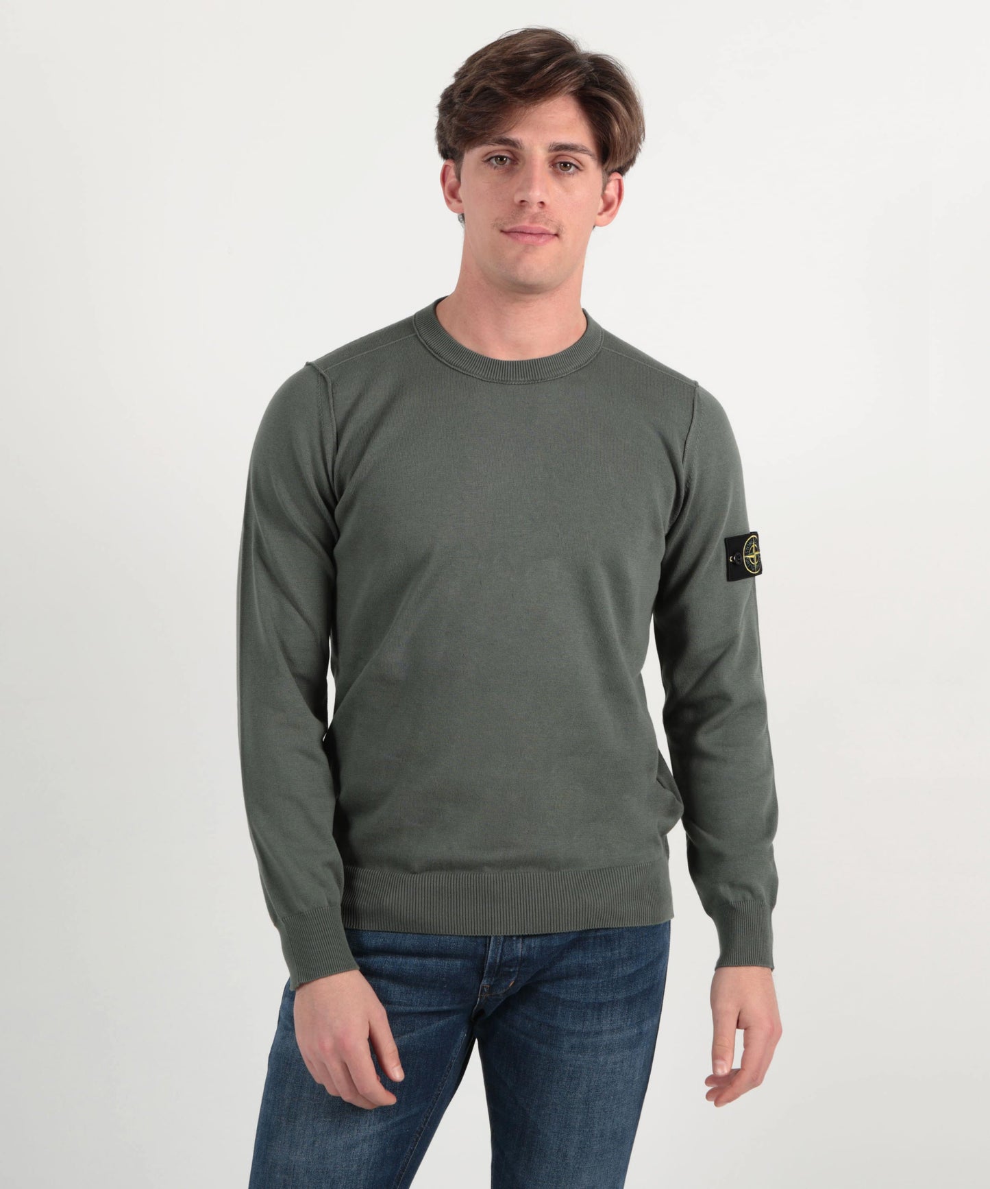 STONE ISLAND Maglia girocollo con dettaglio piccolo rotolo