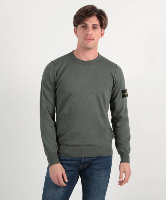 STONE ISLAND Maglia girocollo con dettaglio piccolo rotolo