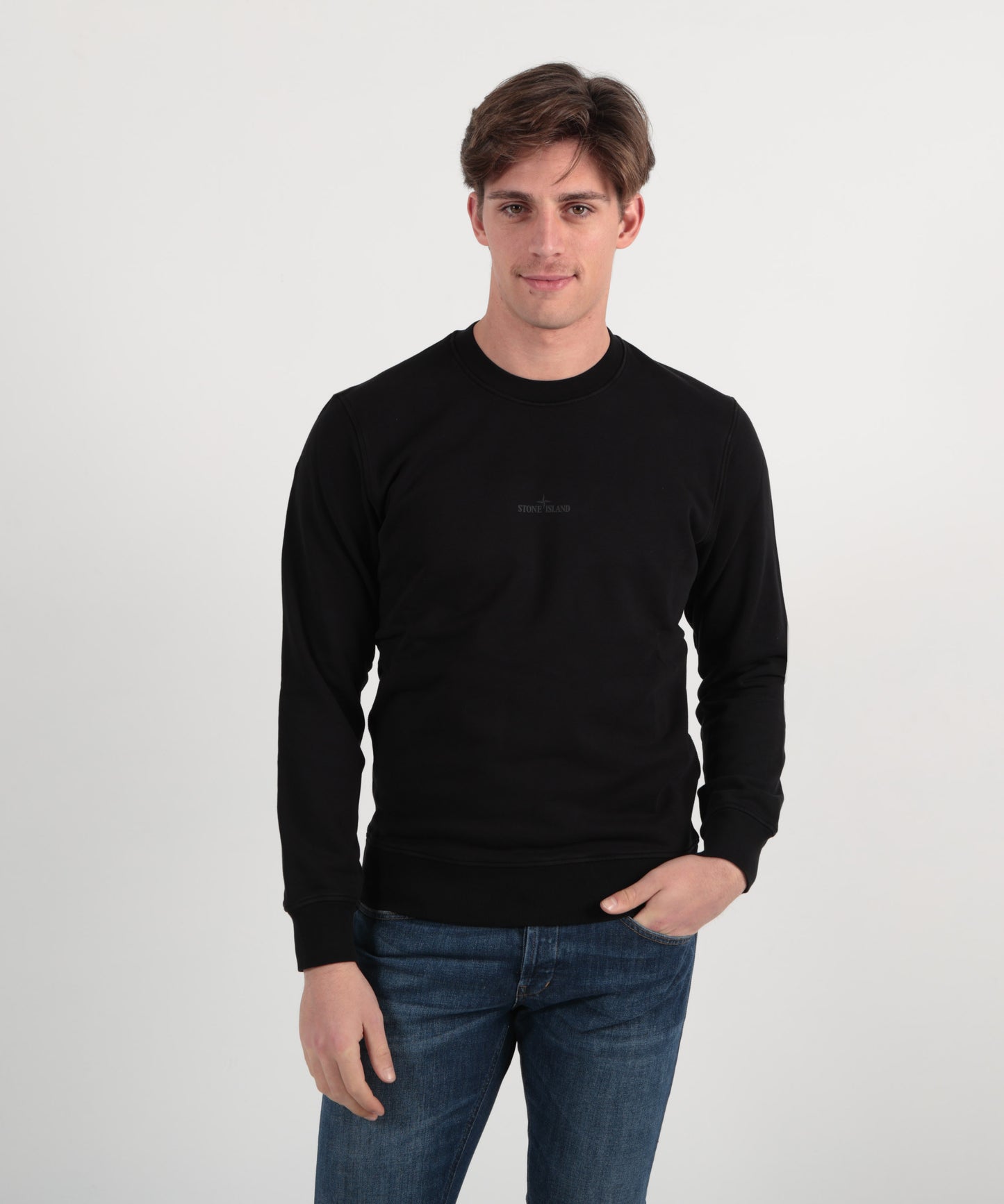 STONE ISLAND Felpa girocollo con stampa 'Institutional Five'