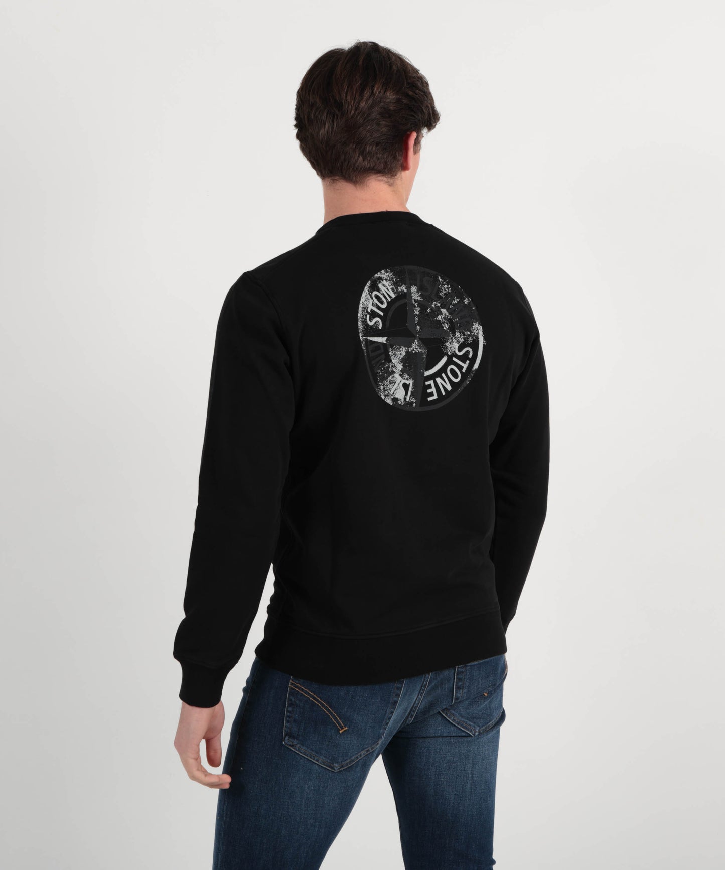 STONE ISLAND Felpa girocollo con stampa 'Institutional Five'
