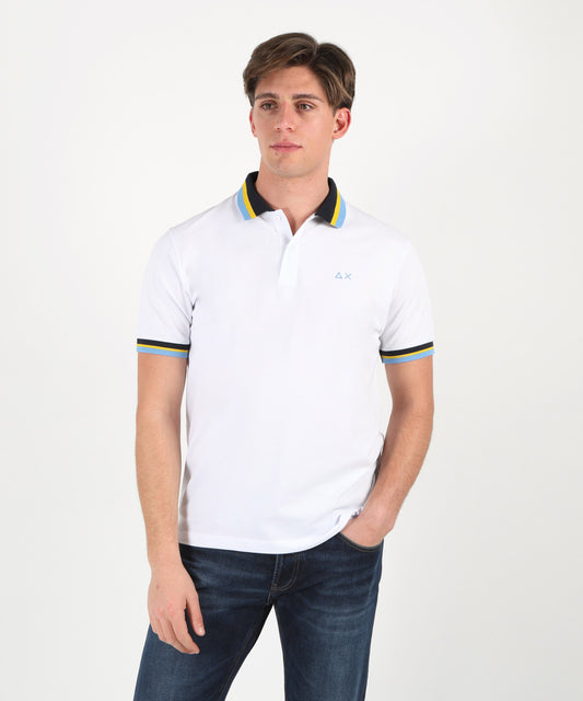 SUN 68 collar multistripes s/s