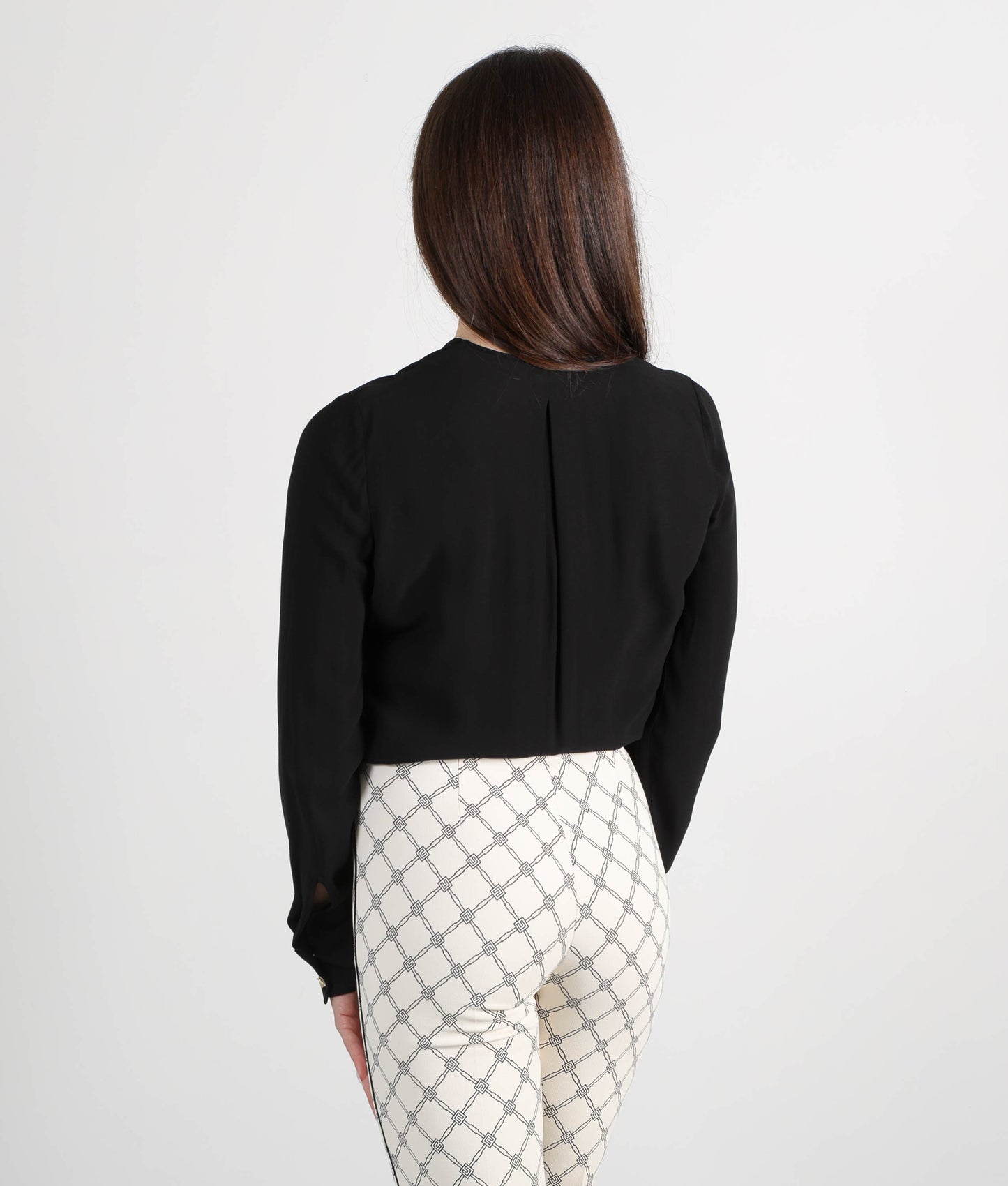 ELISABETTA FRANCHI Blusa in georgette con lacci