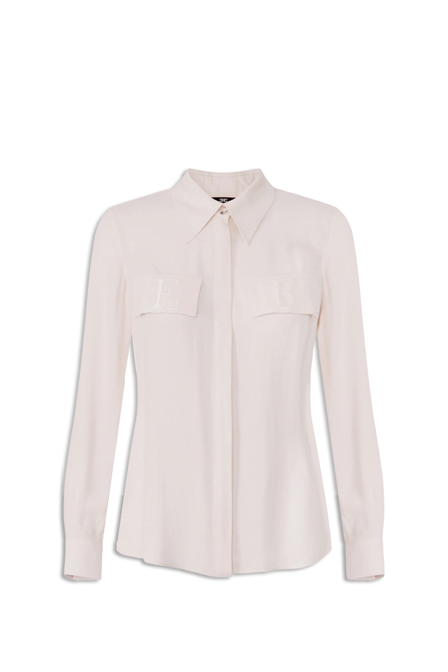 ELISABETTA FRANCHI Camicia in doppia georgette con maniche lunghe