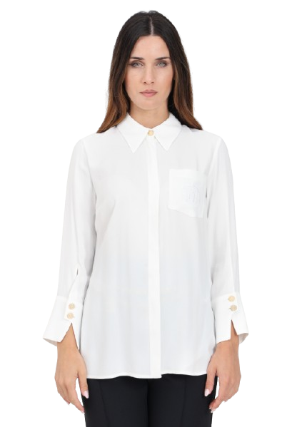 ELISABETTA FRANCHI Camicia in georgette con manica a 3/4