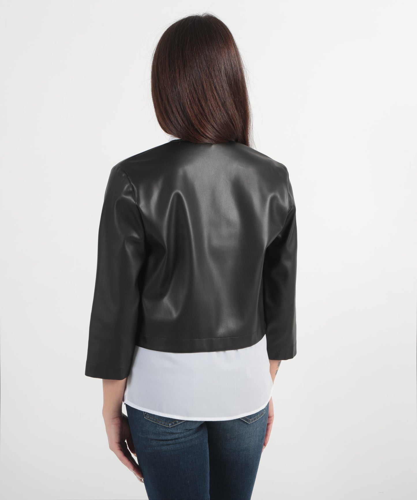 LIUJO BLACK Bolero in similpelle