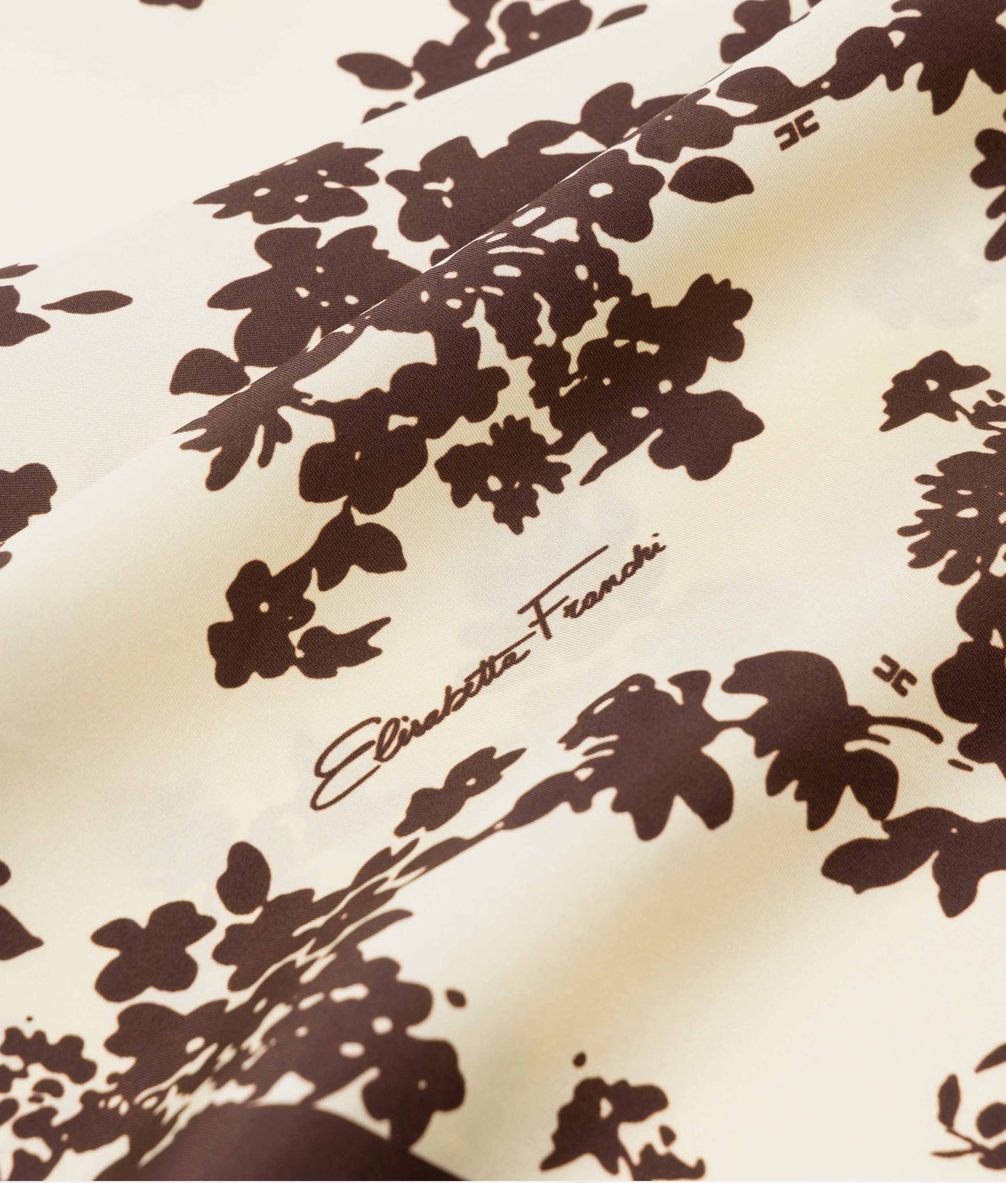 ELISABETTA FRANCHI Foulard in twill di seta con stampa