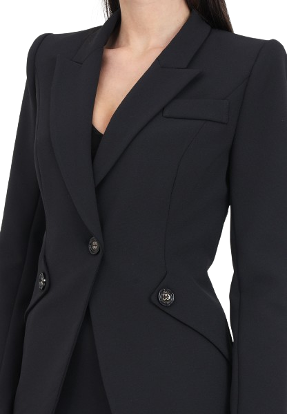 ELISABETTA FRANCHI Blazer da donna elegante nero con bottoni