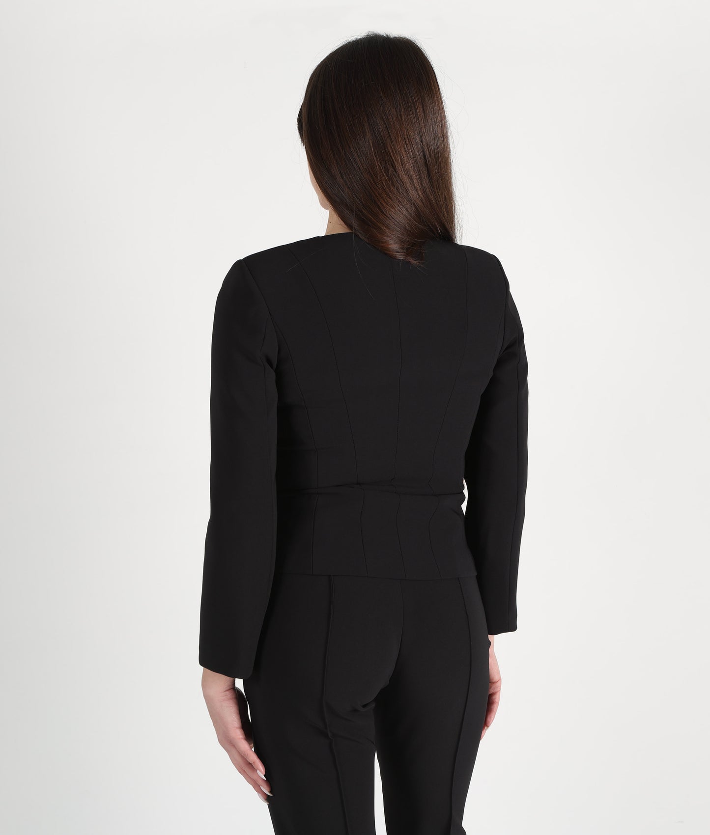 ELISABETTA FRANCHI Giacca in crêpe con lacci criss-cross