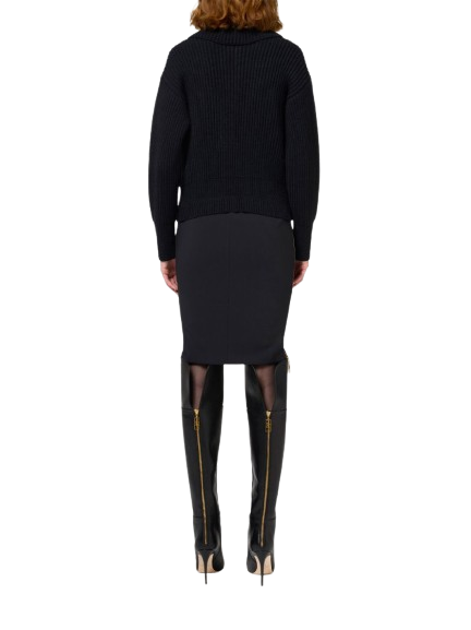 ELISABETTA FRANCHI Gonna midi in doppio crêpe stretch.