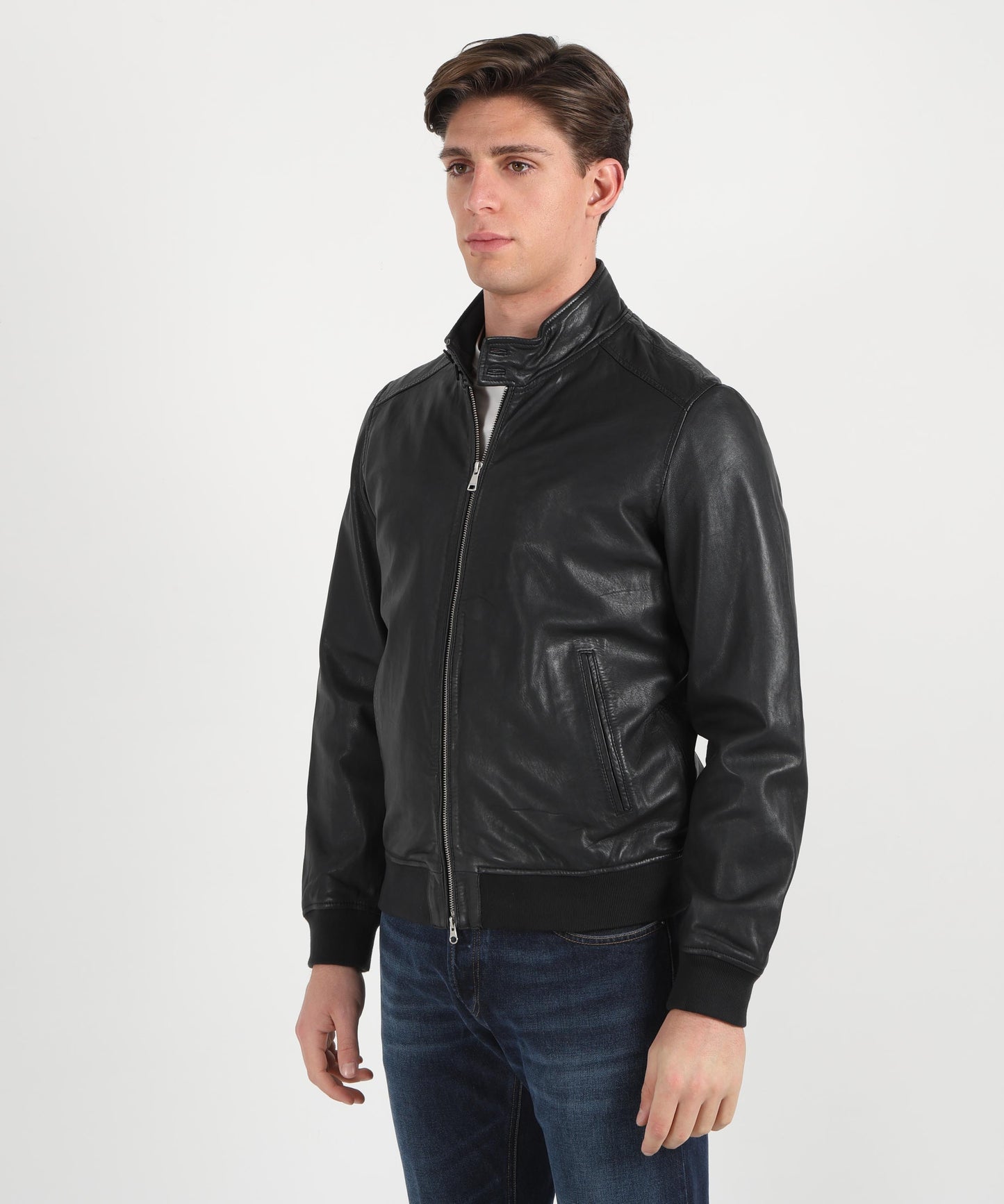 BOMBOOGIE Bomber in pelle Friz