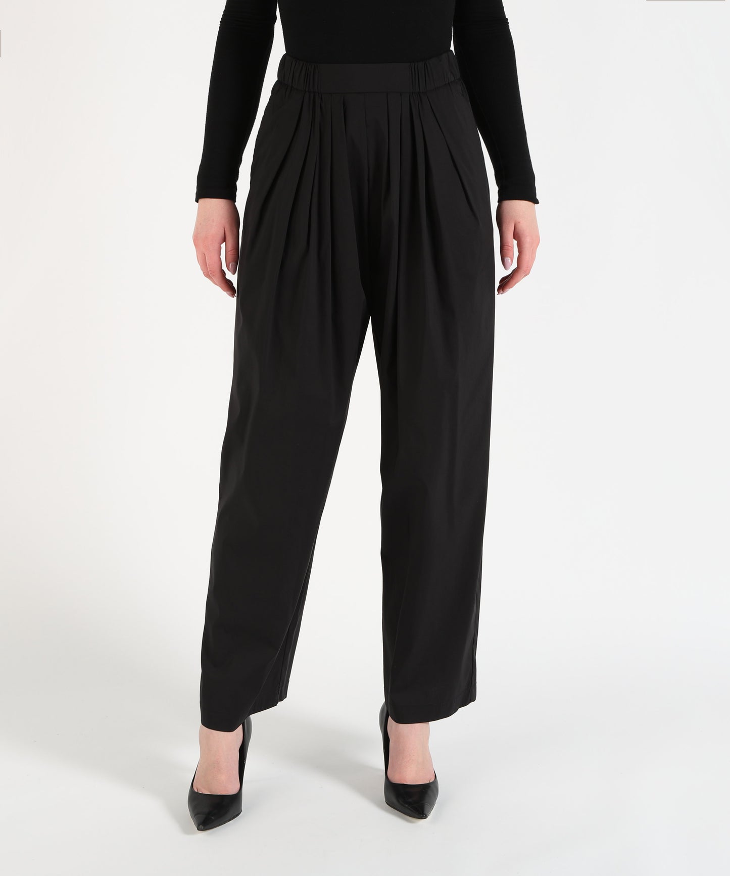 MEIMEI Pantalone arricciatura con molla
