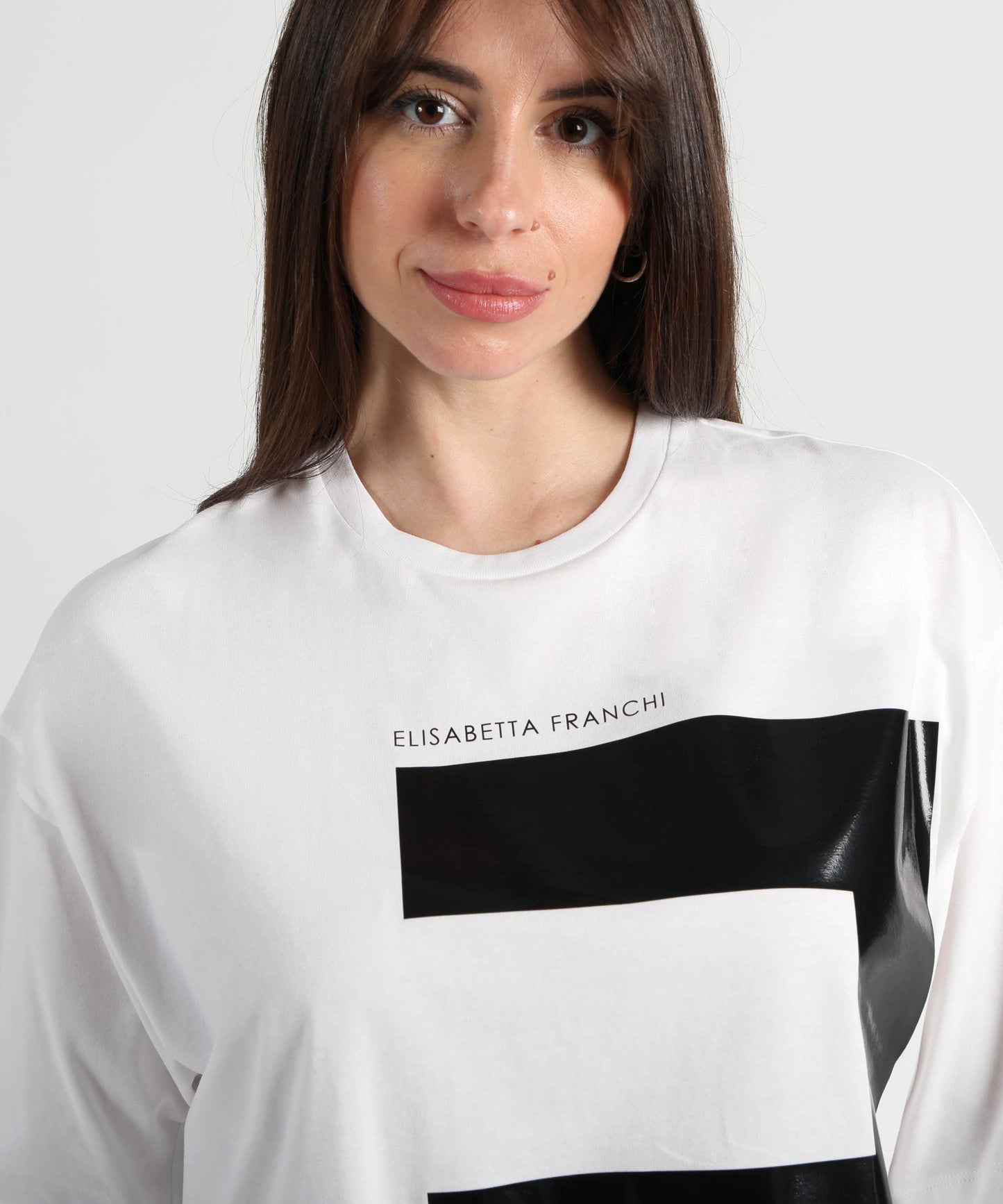 ELISABETTA FRANCHI T-shirt over stampata