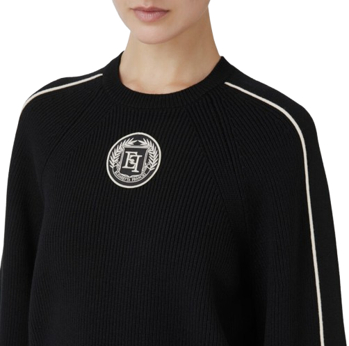 ELISABETTA FRANCHI Maglia punto pannocchia con maiche reglan