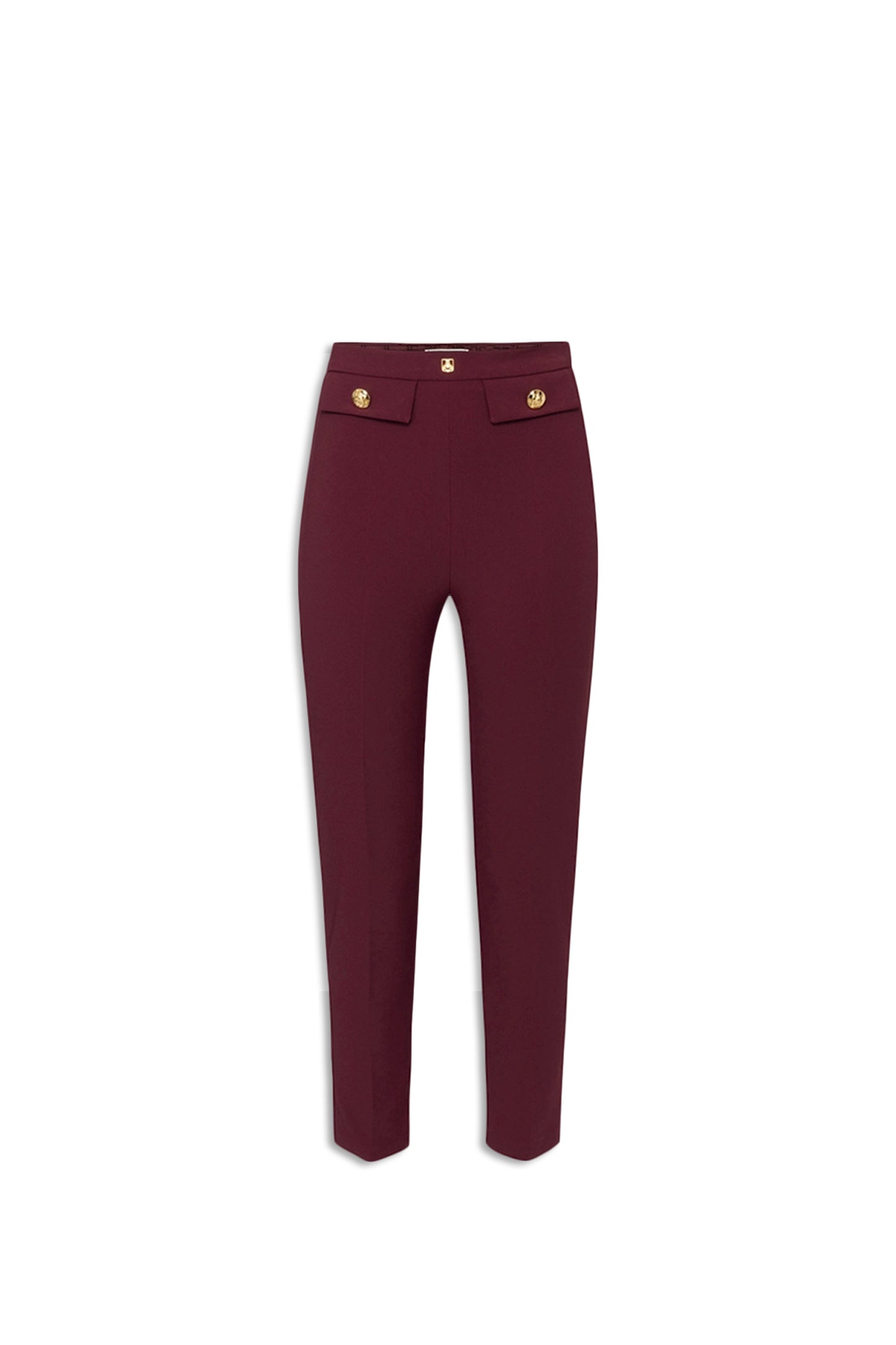 ELISABETTA FRANCHI Pantalone dritto alla caviglia in doppio crepe stretch