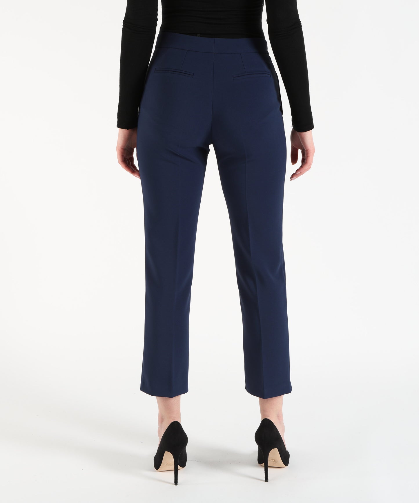 ELISABETTA FRANCHI Pantalone doppio crêpe con spacchetti