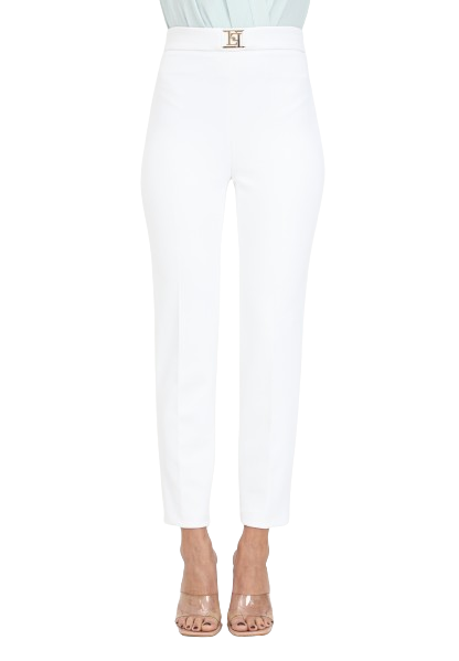 ELISABETTA FRANCHI pantaloni con logo dorato