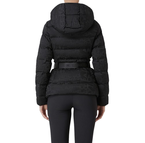ELISABETTA FRANCHI Piumino corto donna in nylon jacquard lettering