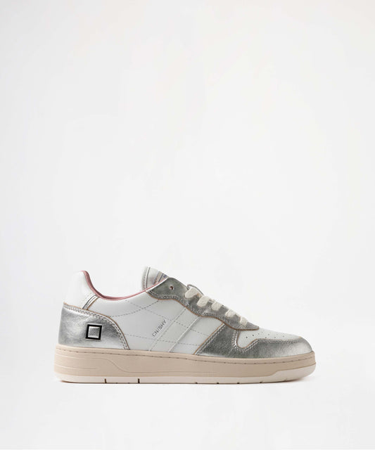 D.A.T.E. court shiny white silver