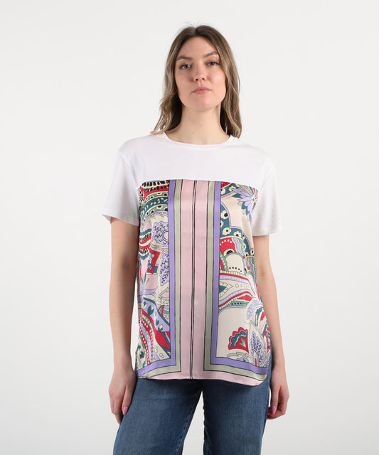 LIUJO WHITE T-shirt con stampa