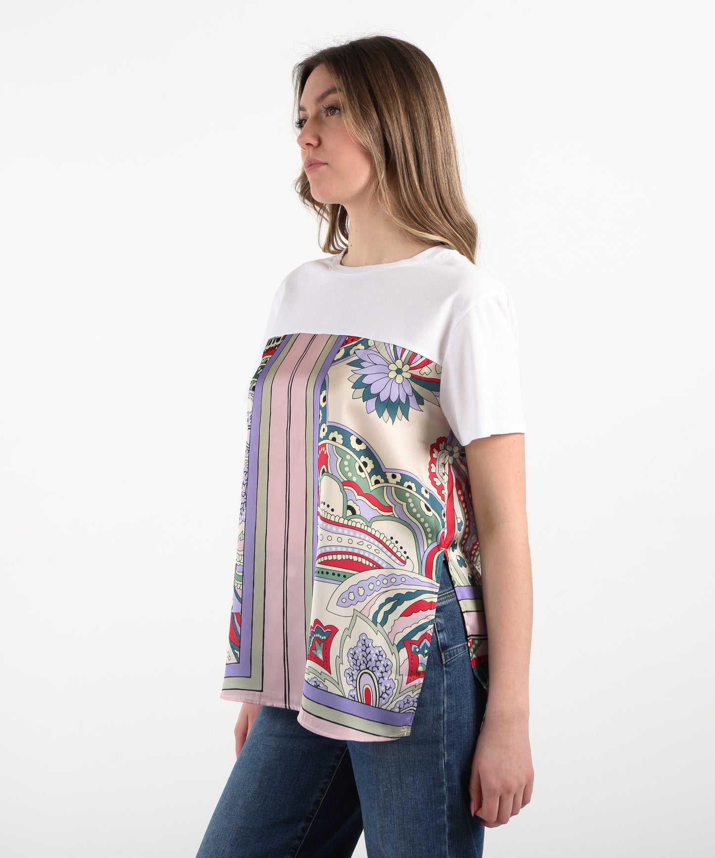 LIUJO WHITE T-shirt con stampa