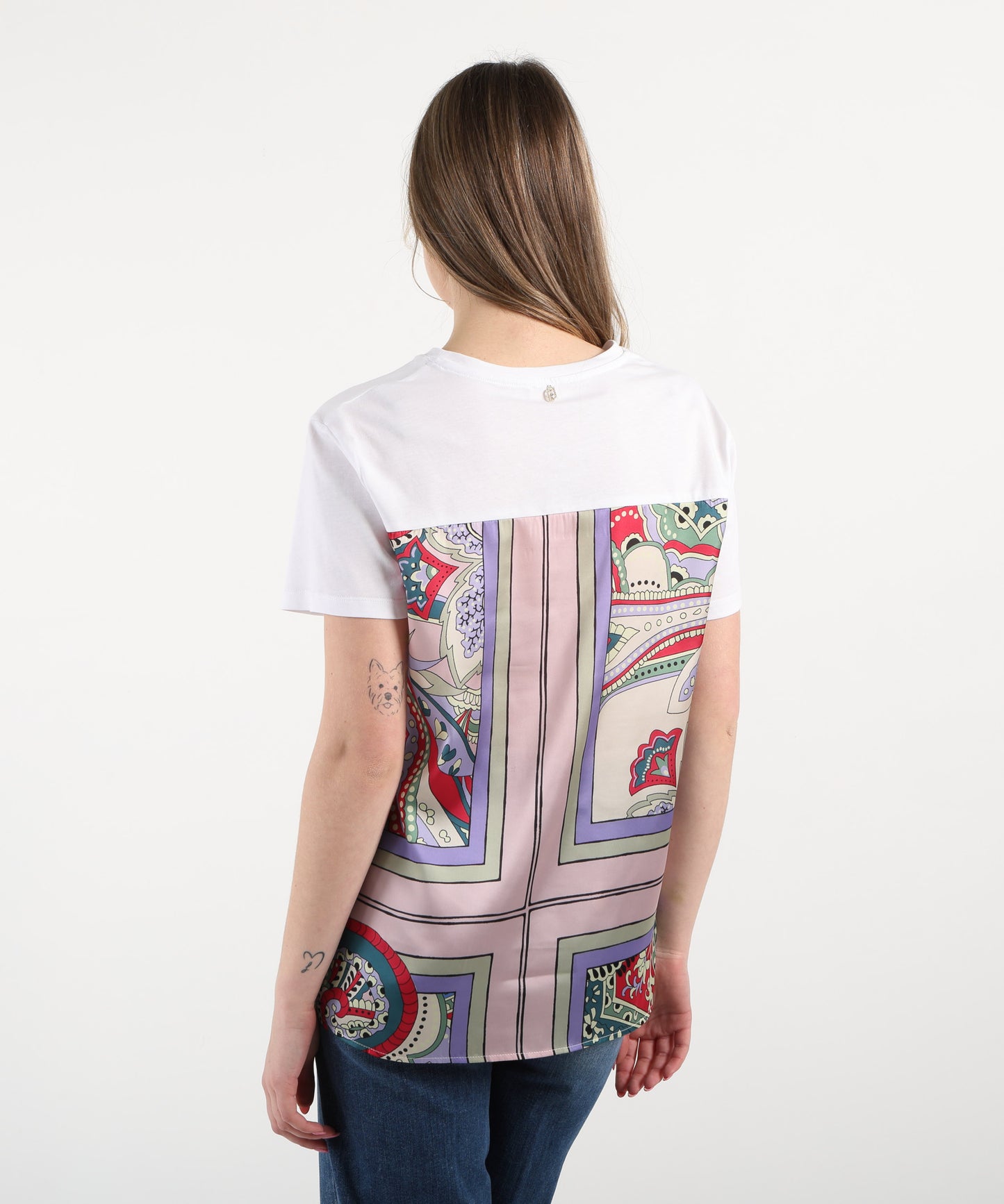 LIUJO WHITE T-shirt con stampa