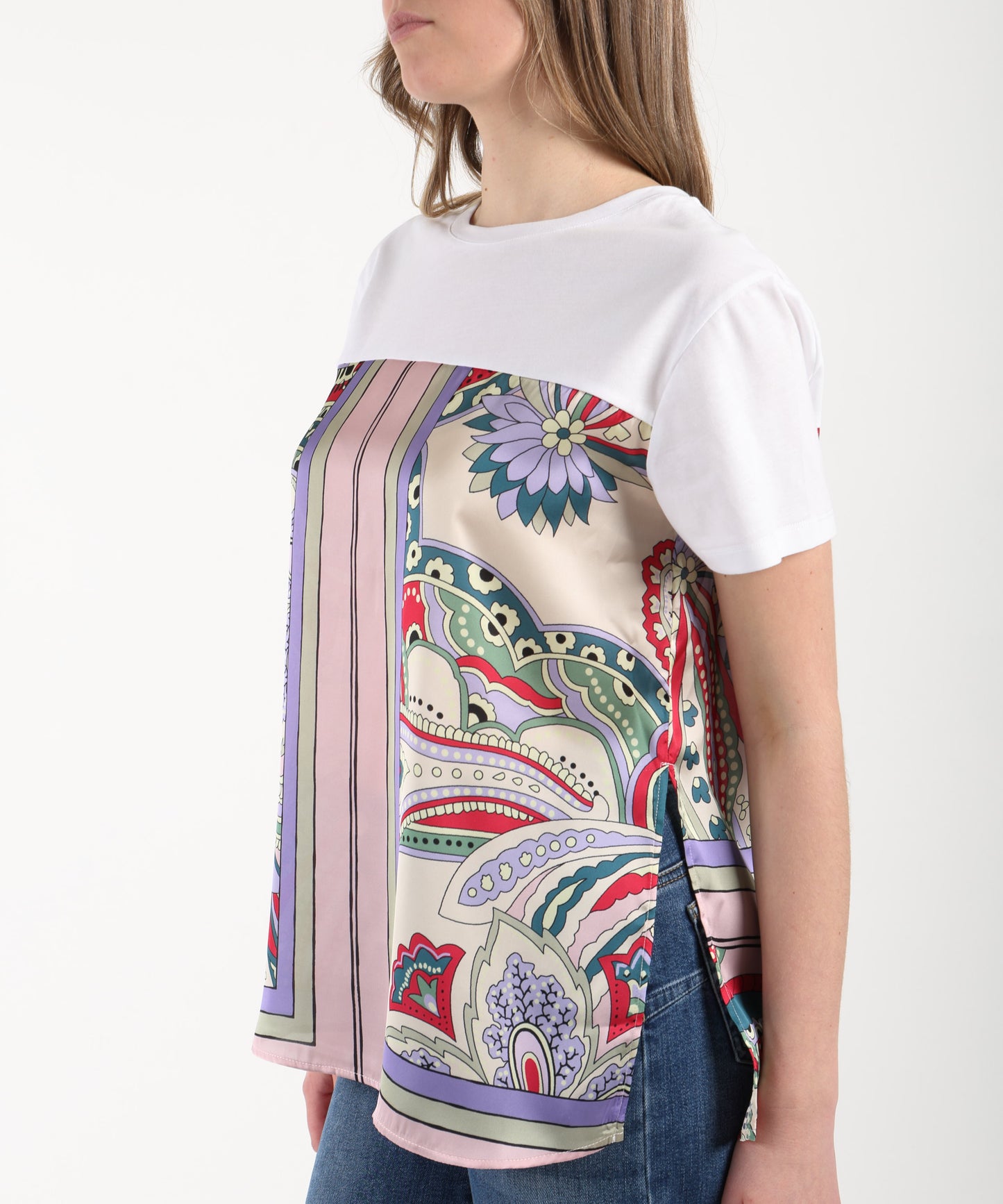 LIUJO WHITE T-shirt con stampa