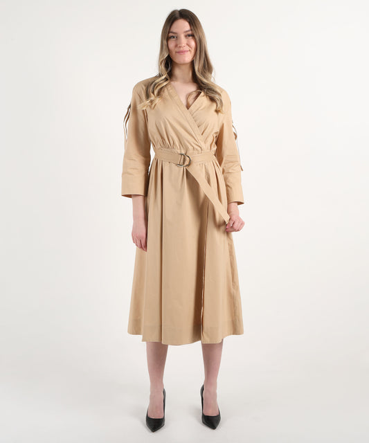 LIUJO WHITE Abito in cotone con cintura