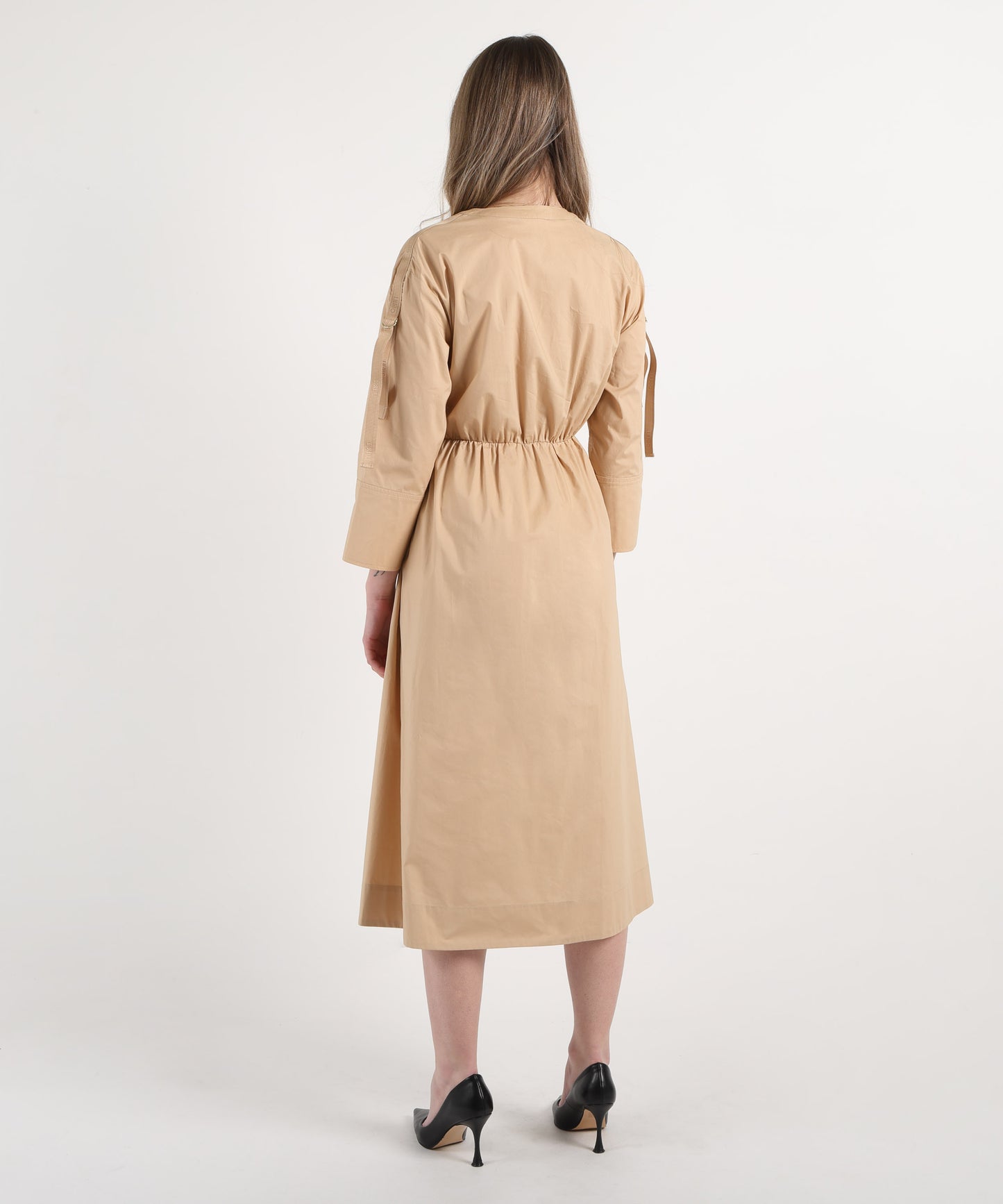 LIUJO WHITE Abito in cotone con cintura