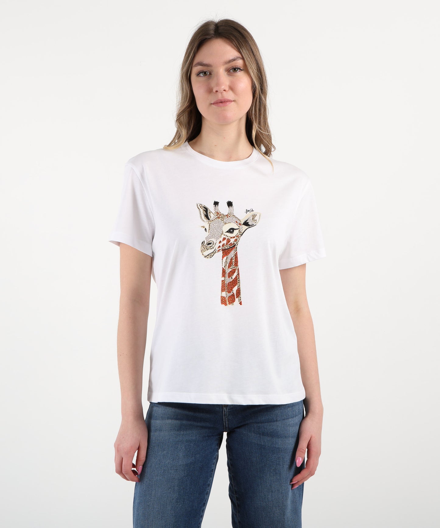 LIUJO WHITE T-shirt paillettes