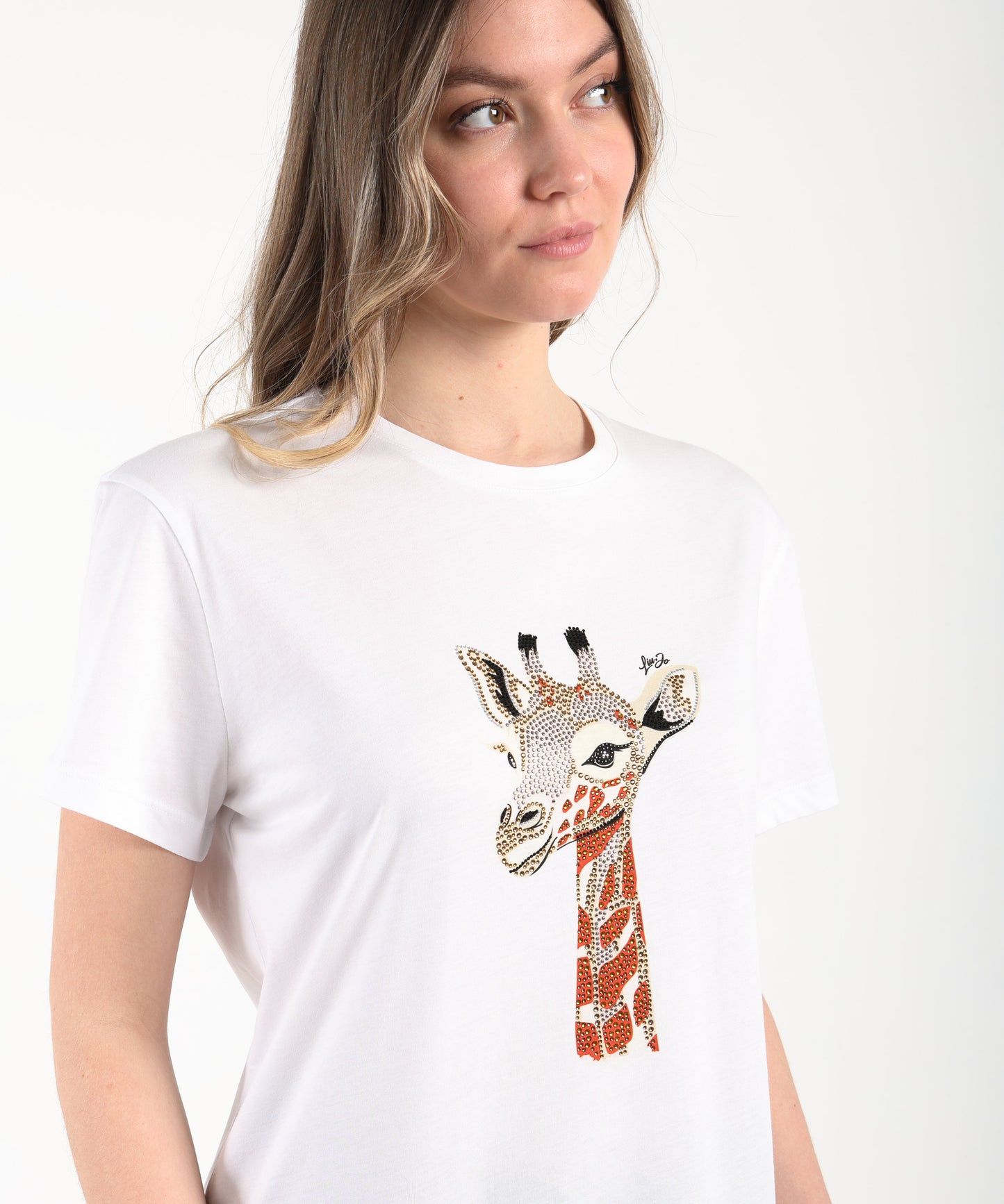 LIUJO WHITE T-shirt paillettes