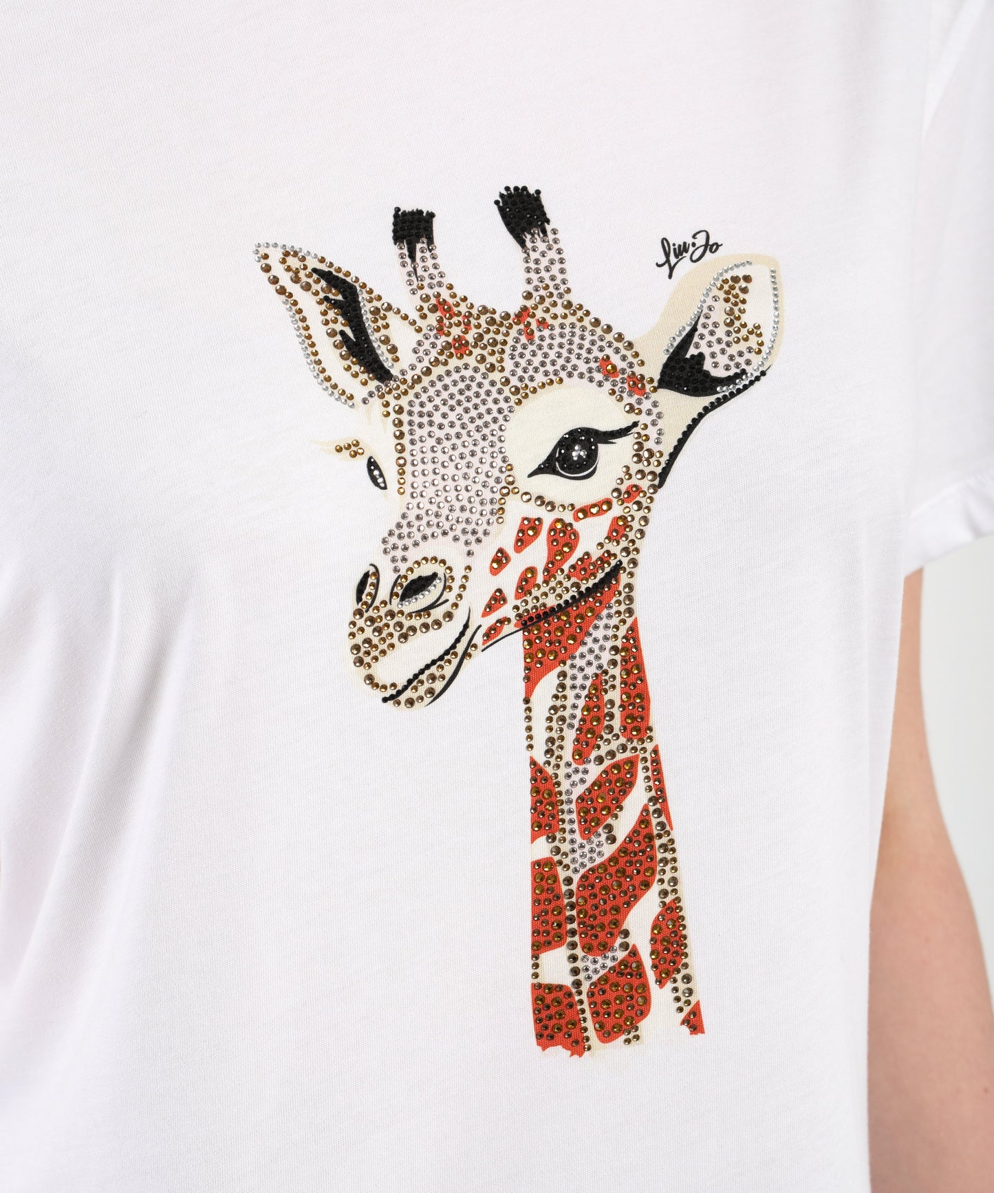 LIUJO WHITE T-shirt paillettes
