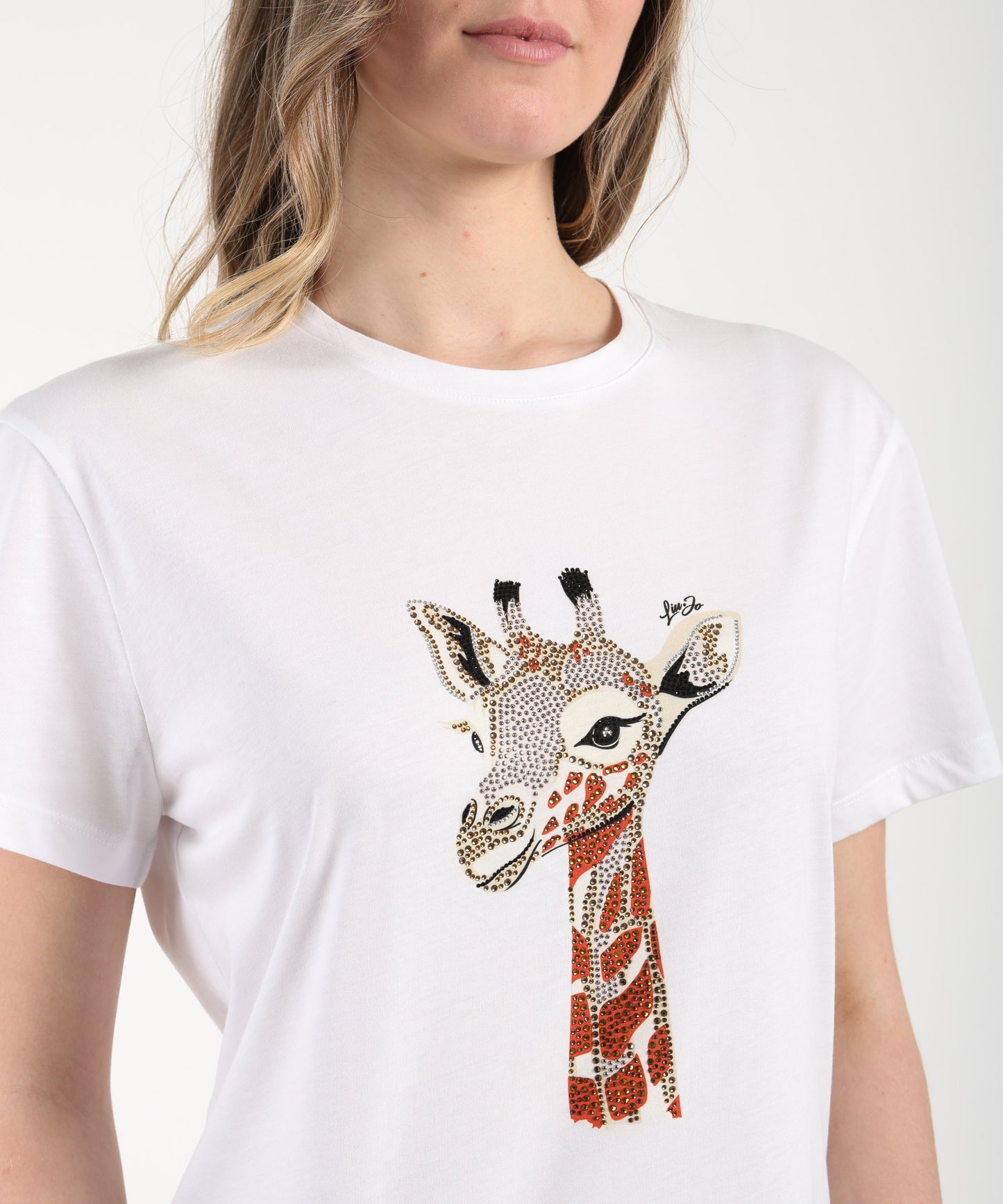 LIUJO WHITE T-shirt paillettes