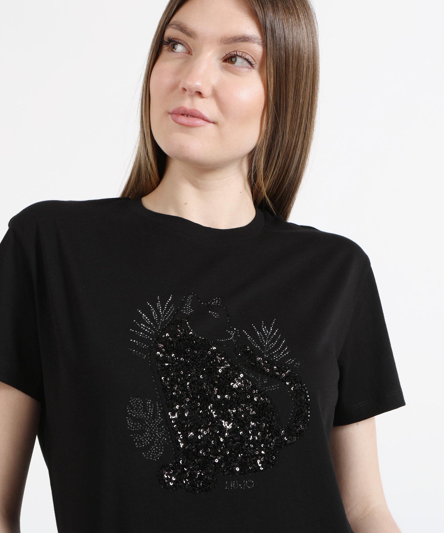 LIUJO WHITE T-shirt paillettes