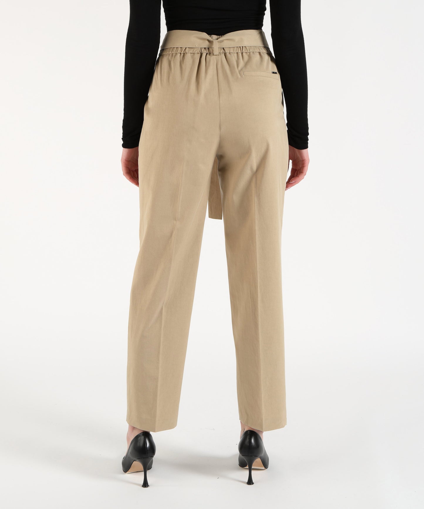 LIUJO WHITE Pantalone chino con cintura