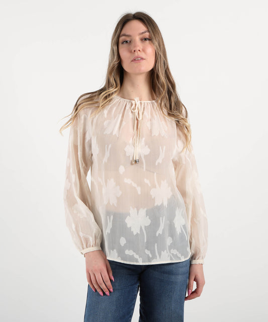 LIUJO WHITE Blusa con motivo floreale