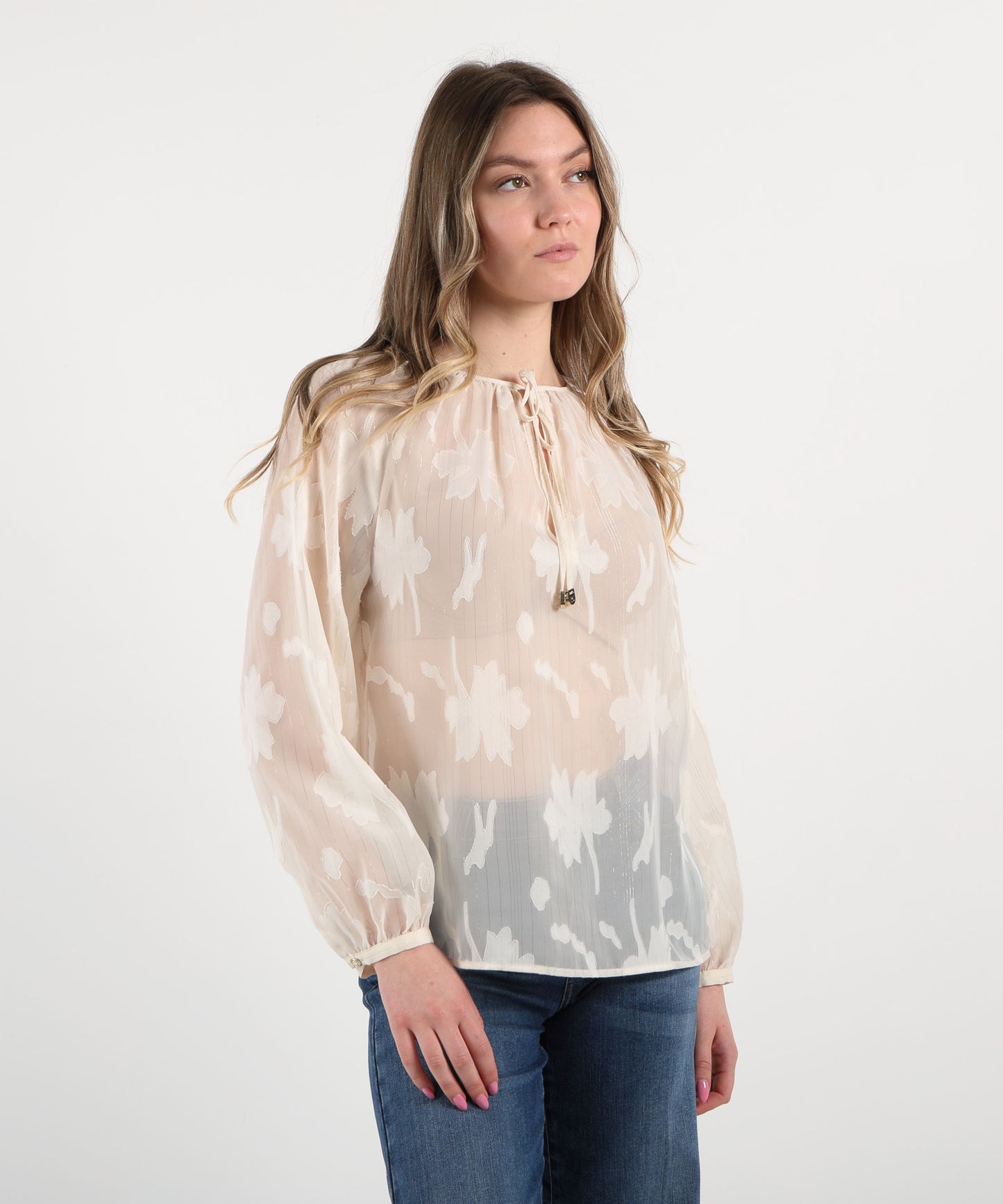LIUJO WHITE Blusa con motivo floreale