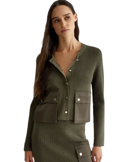 LIUJO Cardigan in maglia con tasche
