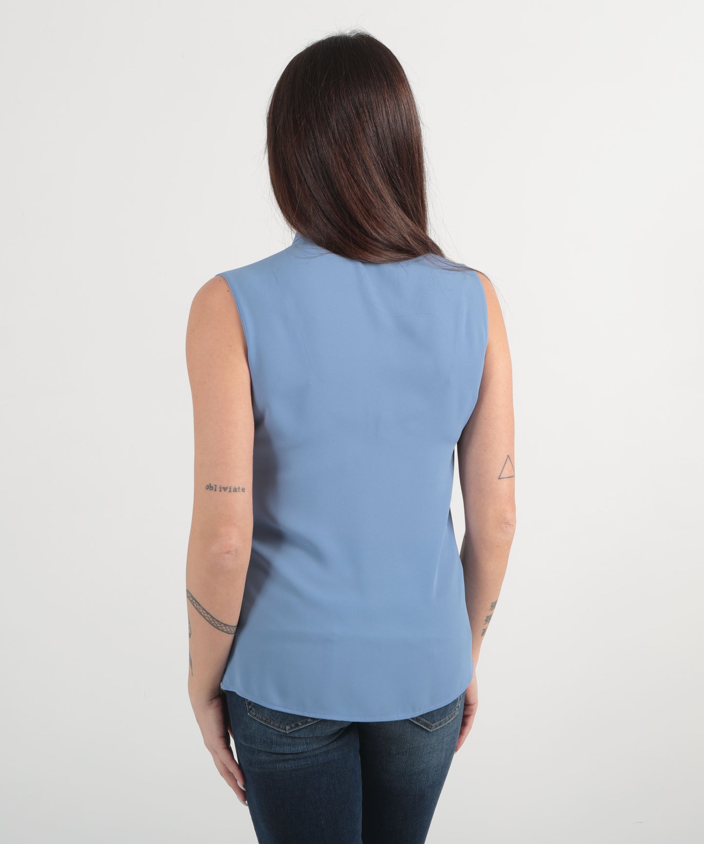 LIUJO BLACK Top dettaglio sciarpa
