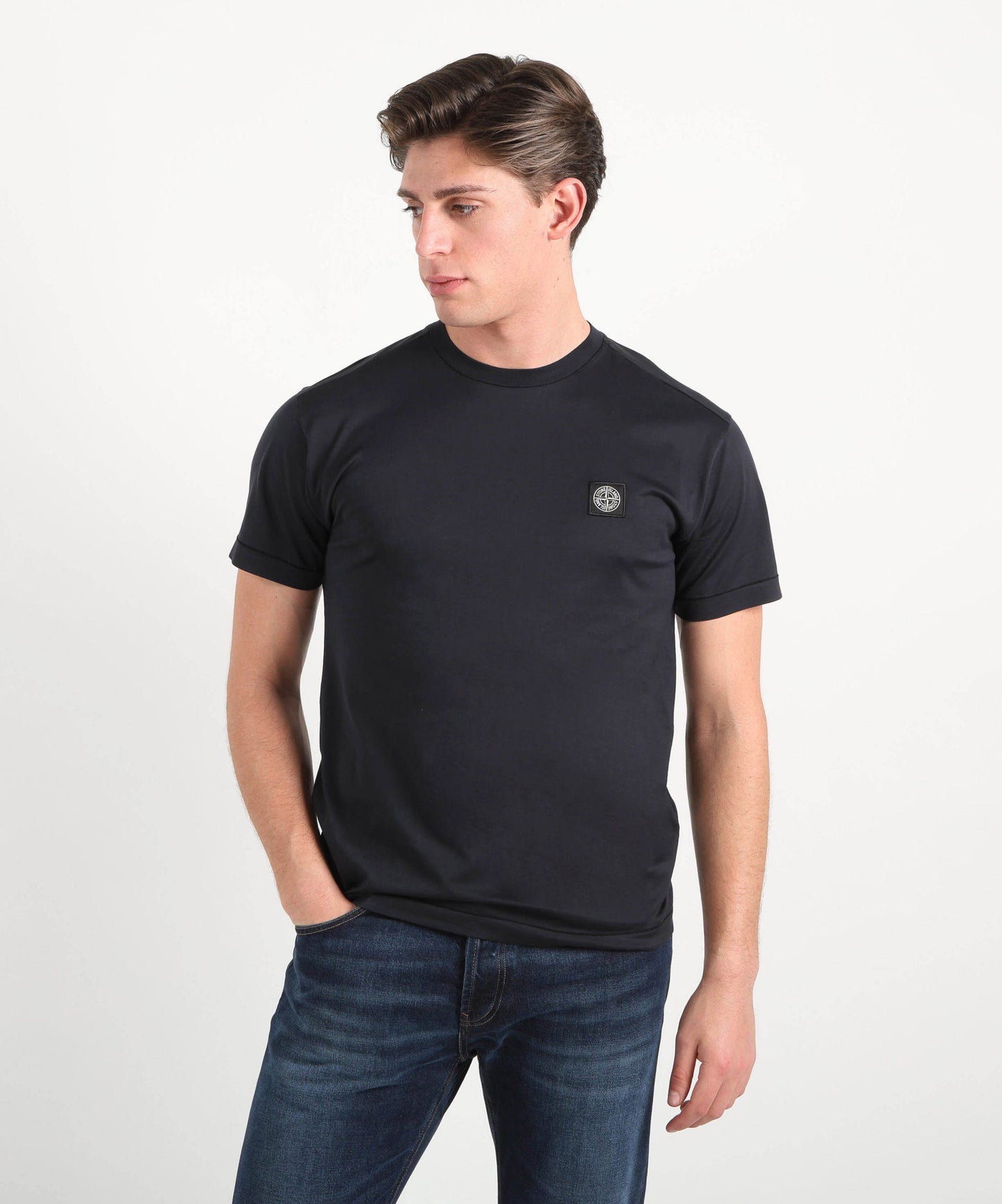 STONE ISLAND T-shirt slim fit con patch logo Compass