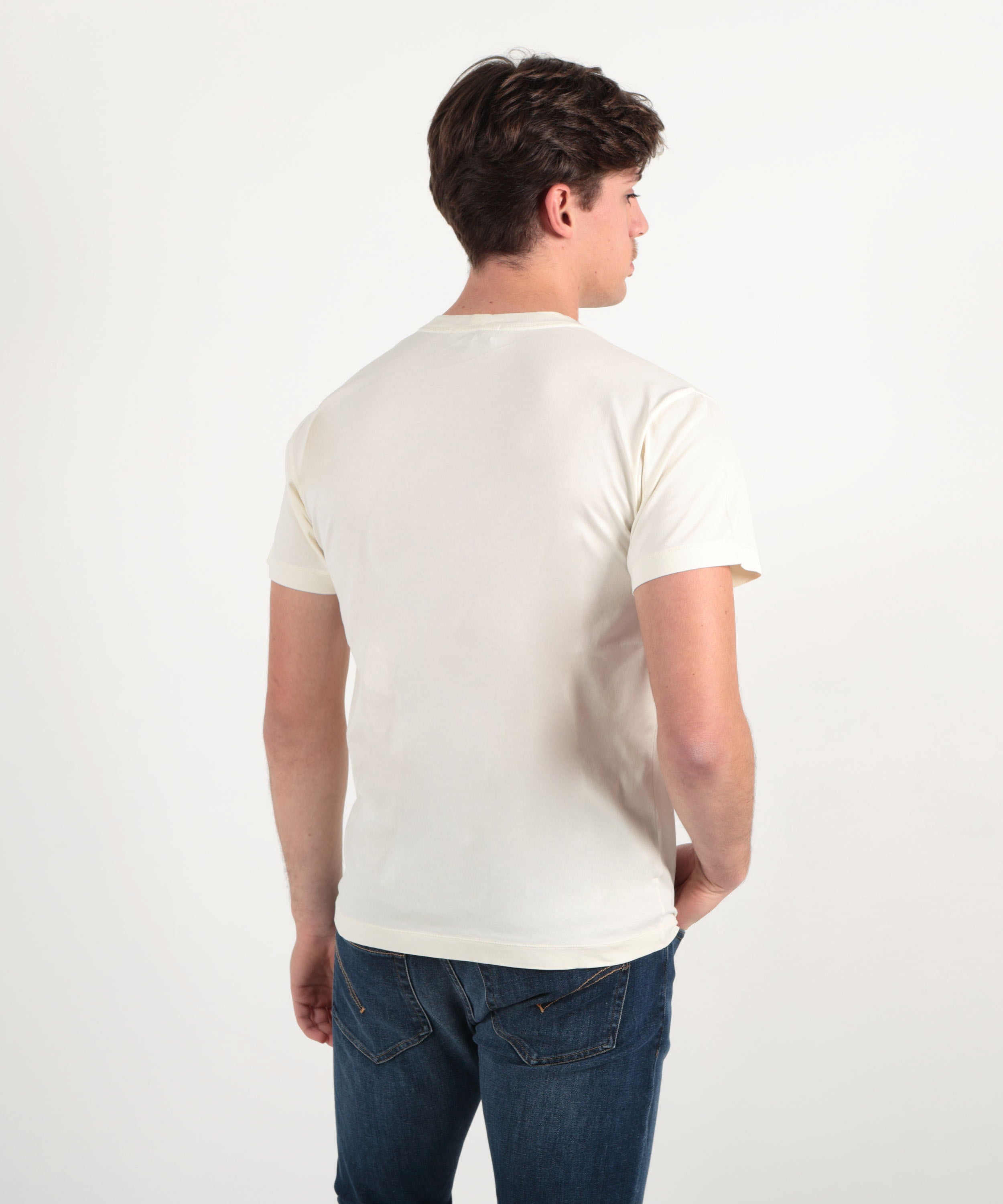 ★STONE ★ Logo Patch Slim Fit Short Sleeve T-Shirt Gr Stone Island Stone Men's Garment Dye Logo Patch Slim Fit