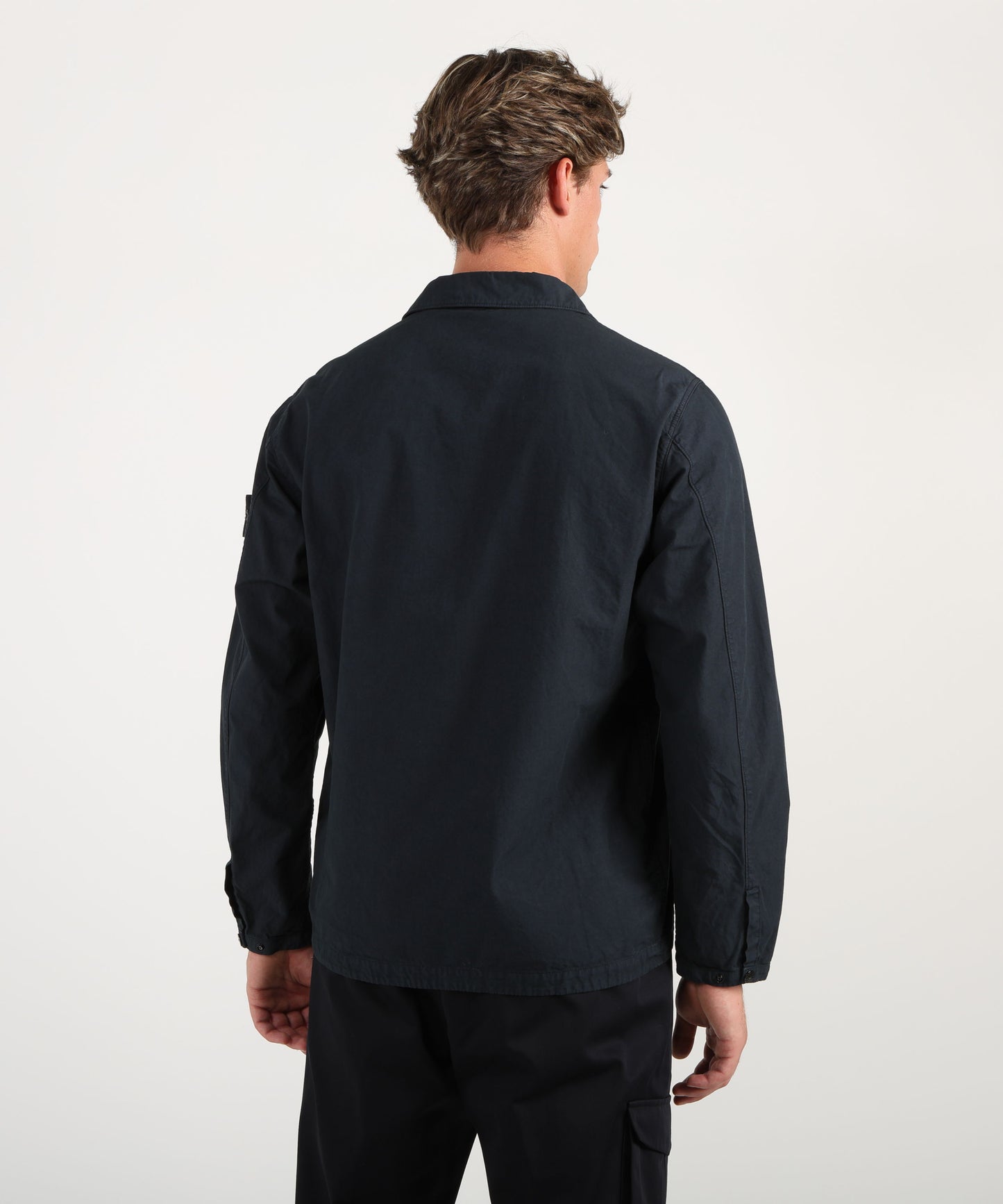 STONE ISLAND Overshirt con tasca sul petto