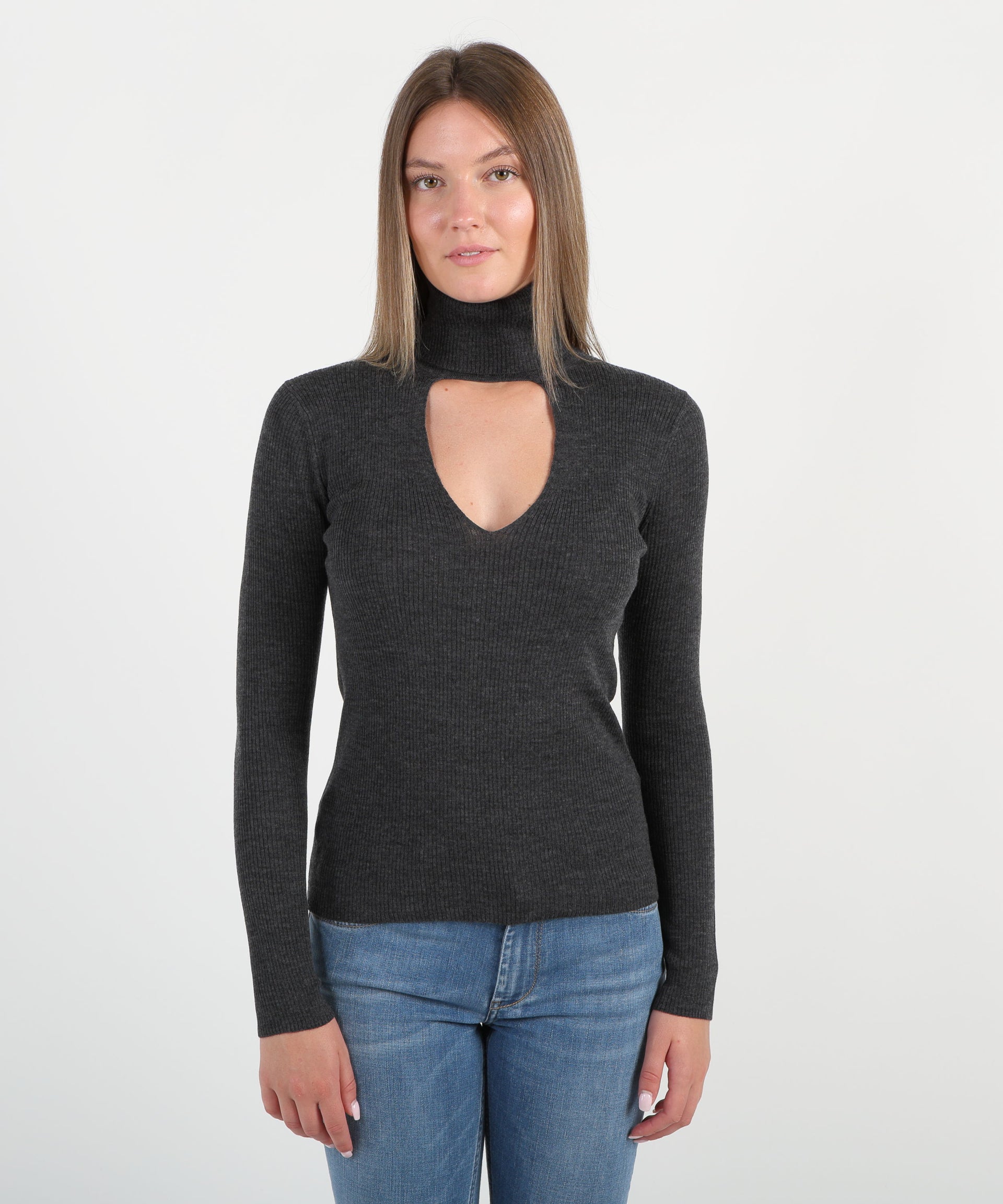 P.A.R.O.S.H. Maglia a costine collo alto